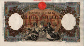 Italian 1,000 Lire (15-3-1943): Front