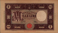 Italian 1,000 Lire (13-4-1945): Front