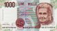 Italian 1,000 Lire (1-12-1997): Front