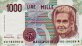 Italian 1,000 Lire (28-10-1999): Front