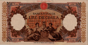 Italian 10,000 Lire (10-2-1949): Front