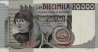 Italian 10,000 Lire (3-11-1982): Front
