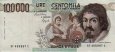 Italian 100,000 Lire (10-3-1993): Front