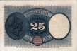 Italian 25 Lire (22-1-1919): Reverse