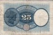 Italian 25 Lire (22-1-1919): Reverse