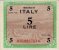 Italian 5 Lire (1943): Front