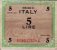 Italian 5 Lire (1943): Front