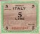 Italian 5 Lire (1943): Front