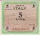 Italian 5 Lire (1943): Front