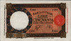 Italian 50 Lire (29-4-1940): Front