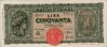 Italian 50 Lire (10-12-1944): Front