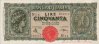 Italian 50 Lire (10-12-1944): Front