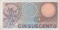 Italian 500 Lire (2-4-1979): Reverse