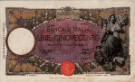Italian 500 Lire (23-8-1943): Front