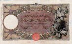 Italian 500 Lire (18-1-1943): Front