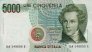 Italian 5,000 Lire (31-1-1985): Front