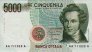 Italian 5,000 Lire (31-1-1985): Front