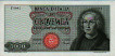 Italian 5,000 Lire (4-1-1968): Front
