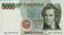 Italian 5,000 Lire (1-12-1997): Front