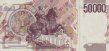 Italian 50,000 Lire (20-2-1997): Reverse