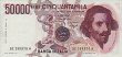 Italian 50,000 Lire (6-3-1992): Front