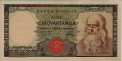 Italian 50,000 Lire (3-7-1967): Front