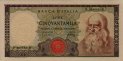Italian 50,000 Lire (3-7-1967): Front