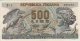 Italian 500 Lire (20-10-1967): Front