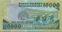 10.000 Franchi/2.000 Ariary Malgasci ND(1988-94): Retro
