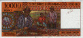 10.000 Franchi/2.000 Ariary Malgasci ND(1995): Retro