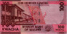 100 Kwacha del Malawi (1-1-2012): Retro