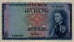 £5 Maltesi (1949/ND[1961]): Fronte