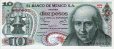 10 Pesos Messicani (18-2-1977): Fronte