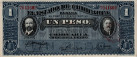 1 Peso Rivoluzionario Messicano (6-1915/ovpt. 20-10-1915): Fronte