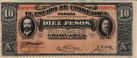 10 Pesos Rivoluzionari Messicani (6-1915): Fronte