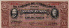 20 Pesos Rivoluzionari Messicani (1-1915): Fronte