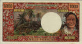 New Caledonian 1,000 Francs ND(1971): Front