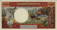 New Caledonian 1,000 Francs ND(1971): Reverse