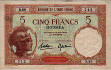 New Caledonia's 5 Francs ND(1926): Front