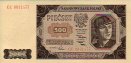 500 Złotych Polacchi (1-7-1948): Fronte