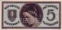 5 Corone Slovacche ND(1945): Fronte