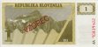 1 Tallero Sloveno Vzorec (1990): Retro