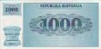 1,000 Talleri Sloveni Vzorec (1992): Fronte