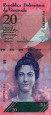 20 Bolivares Venezuelani (24-5-2007): Fronte