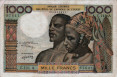 1.000 Franchi Ivoriani degli Stati dell'Africa Occidentale ND(1965-77): Fronte