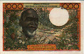 1.000 Franchi Ivoriani degli Stati dell'Africa Occidentale ND(1965-77): Retro