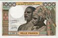 1.000 Franchi Ivoriani degli Stati dell'Africa Occidentale ND(1977): Fronte
