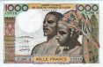 1.000 Franchi Ivoriani degli Stati dell'Africa Occidentale ND(1980): Fronte
