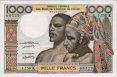1.000 Franchi Senegalesi degli Stati dell'Africa Occidentale ND(1977): Fronte
