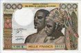 1.000 Franchi Senegalesi degli Stati dell'Africa Occidentale ND(1978): Fronte